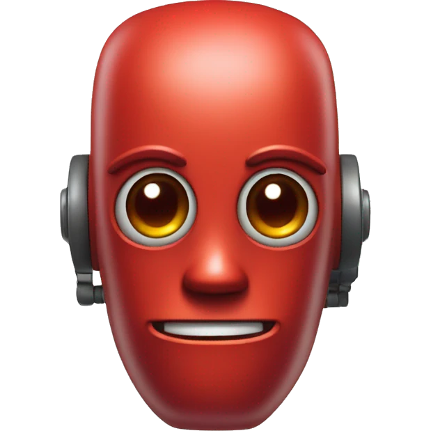 cute red robot head emoji