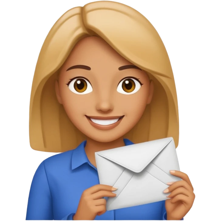woman holding mail emoji