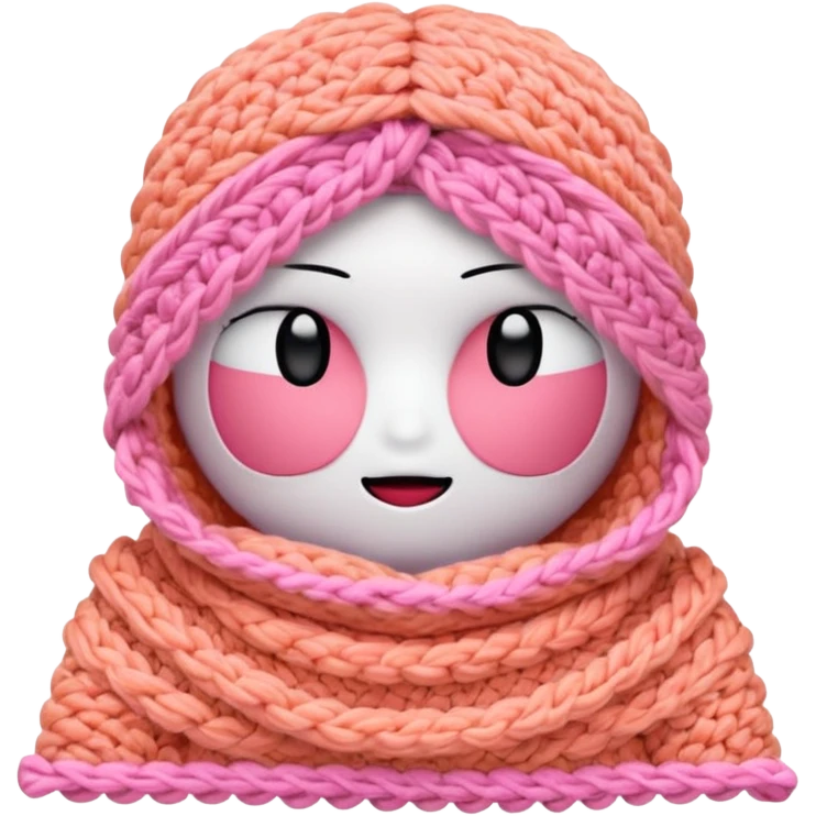 crochet single stitch (it has a color like a peach-pinky sunset) no faces  emoji