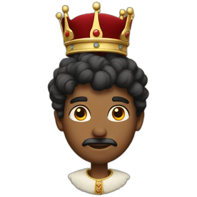 A king with hat emoji