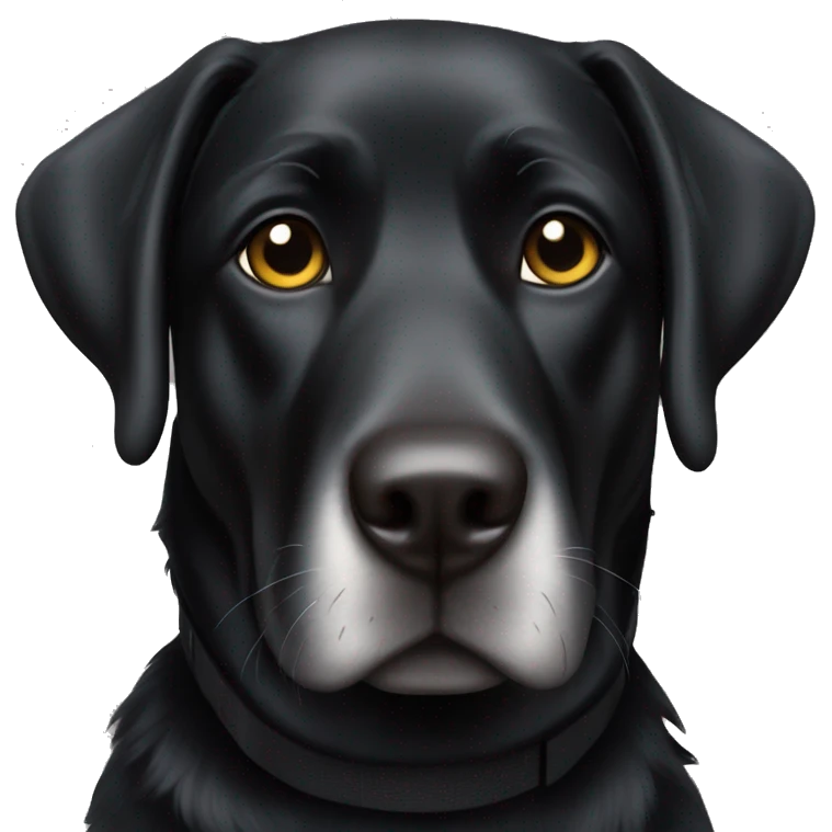 Black lab police dog emoji