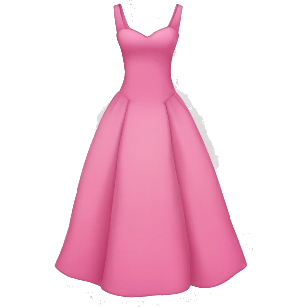 Pink dress with sweetheart neckline  emoji