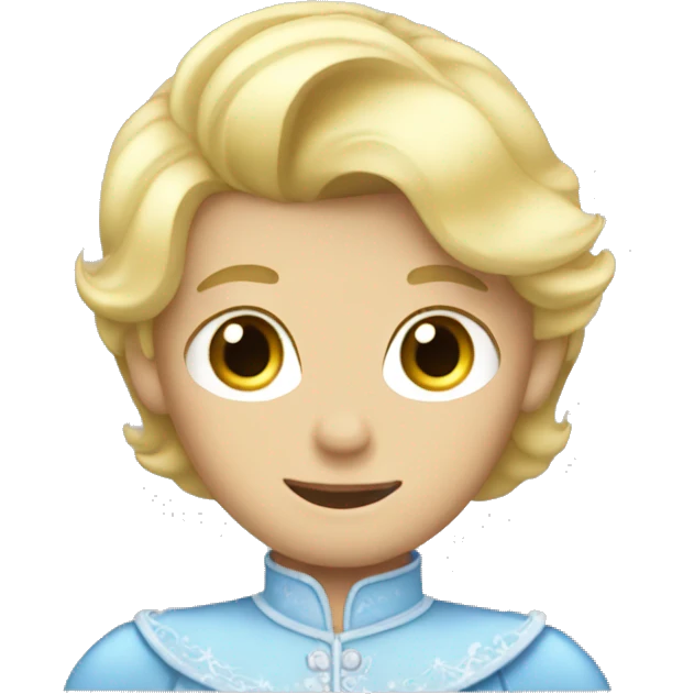 Blonde boy with a Cinderella outfit on  emoji