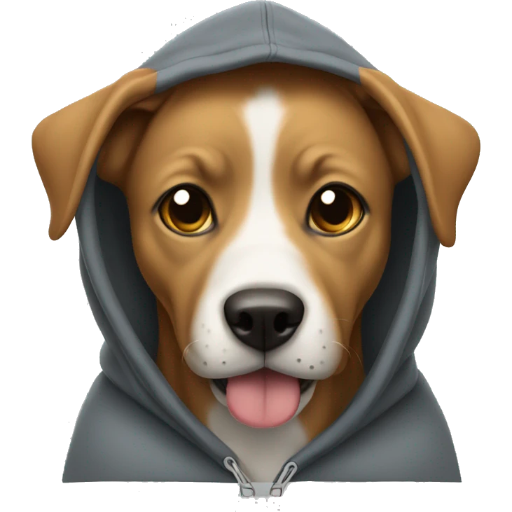 Dog with a hoodie on emoji