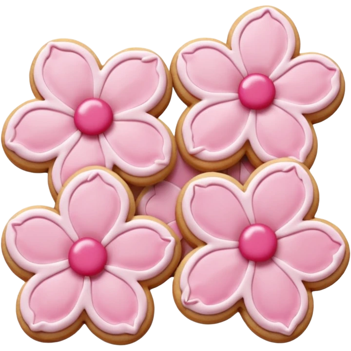 Cherry blossom shaped cookies  emoji