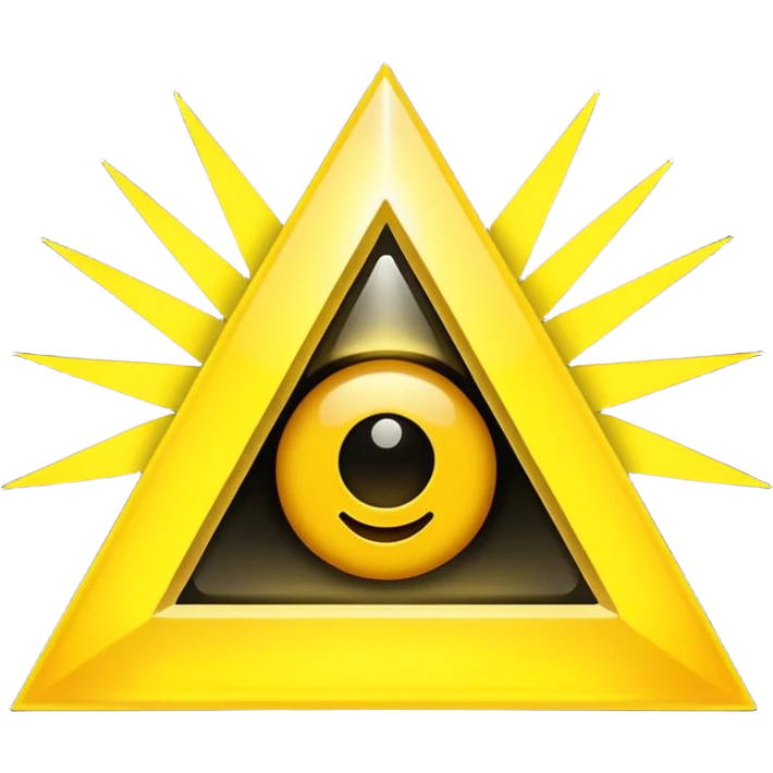 illuminati triangle with rays emoji style emoji