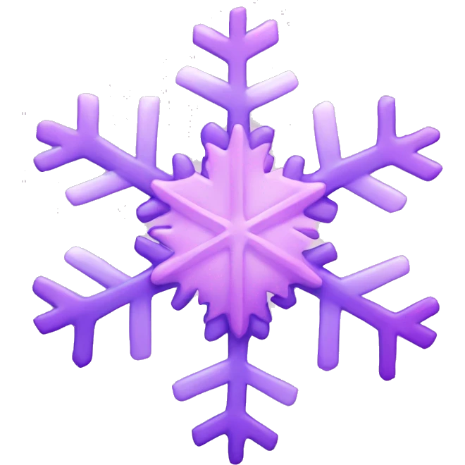 pastel pink and purple aurora snowflake  emoji