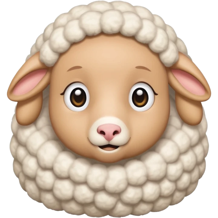 person hiding underneath sheep emoji