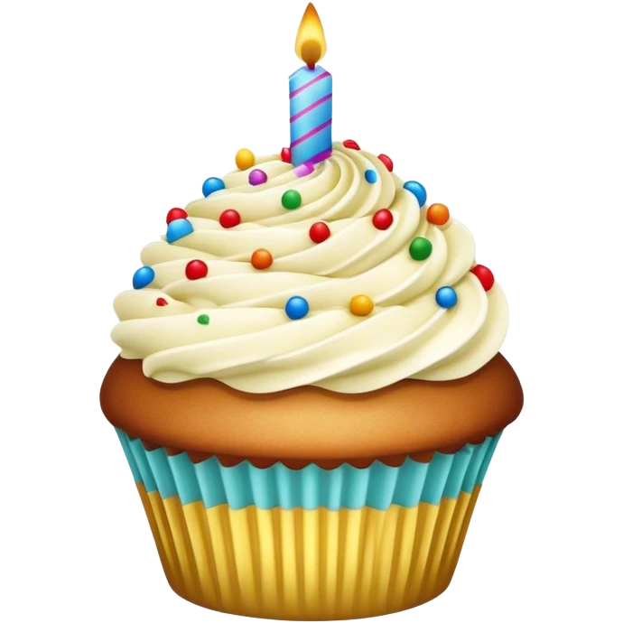 Fancy Birthday cake cupcake emoji