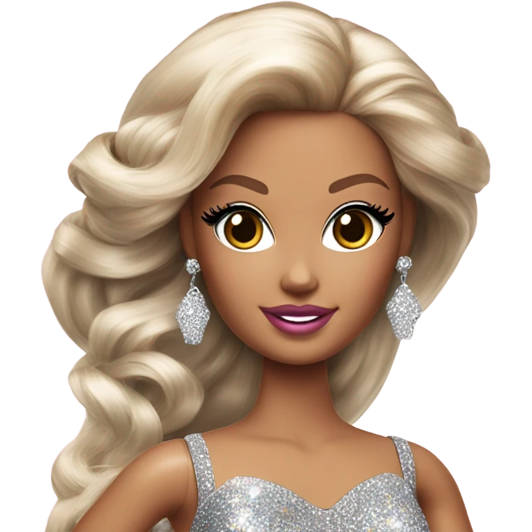 Barbie glitter girl emoji