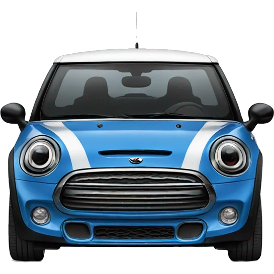 Mini cooper blue emoji