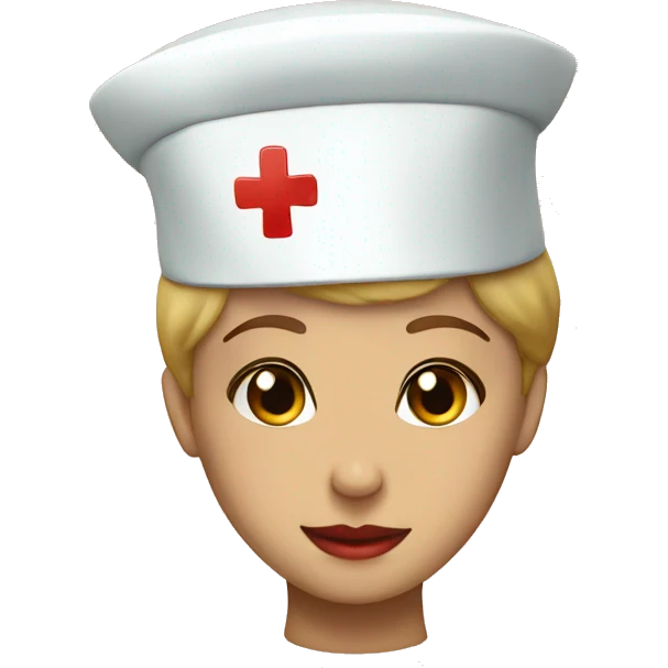 Vintage nurse hat with no person emoji