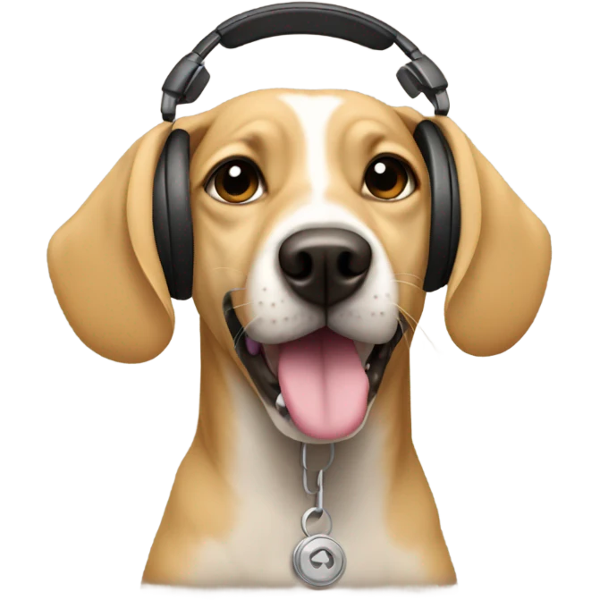 Dog dj  emoji