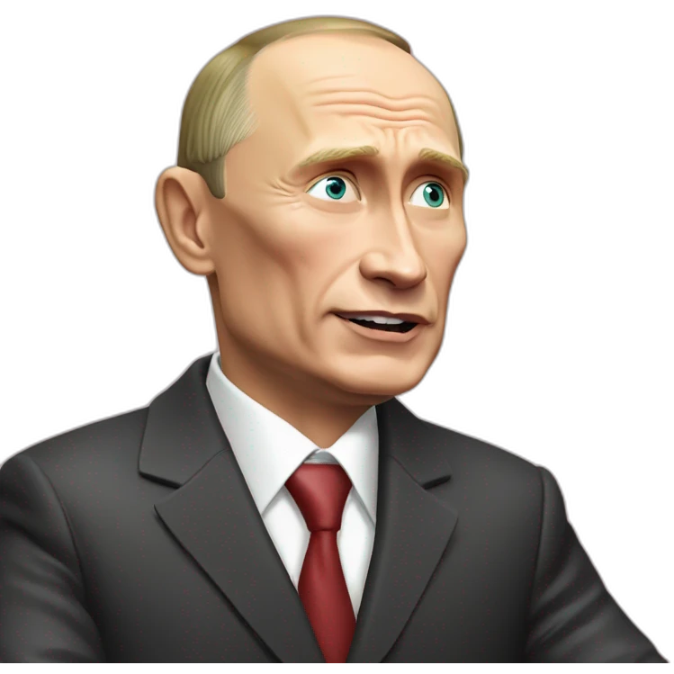 vladimir putin great wheelchair eating rawest meat cube emoji