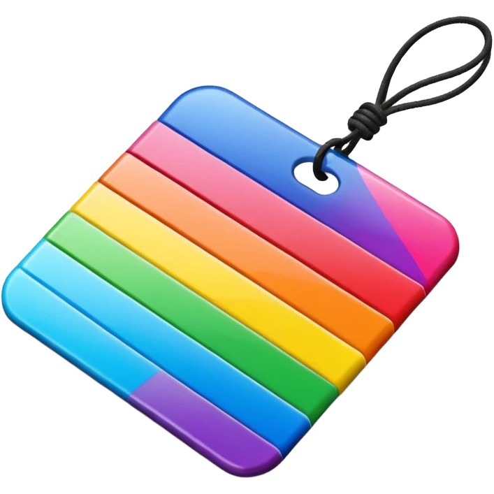 rainbow paper price tag emoji