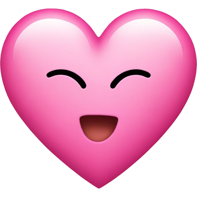 A pink heart  emoji