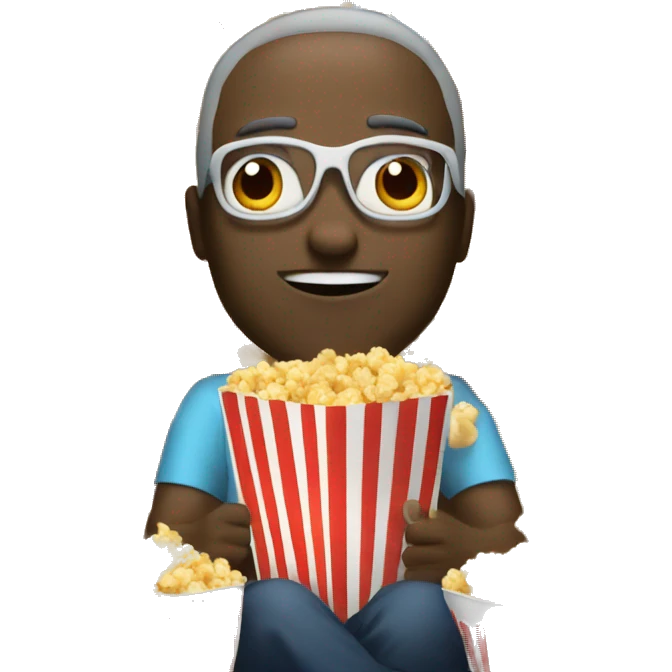 Watching movie with pop corn  emoji