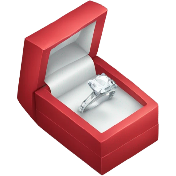 Diamond ring in box red emoji