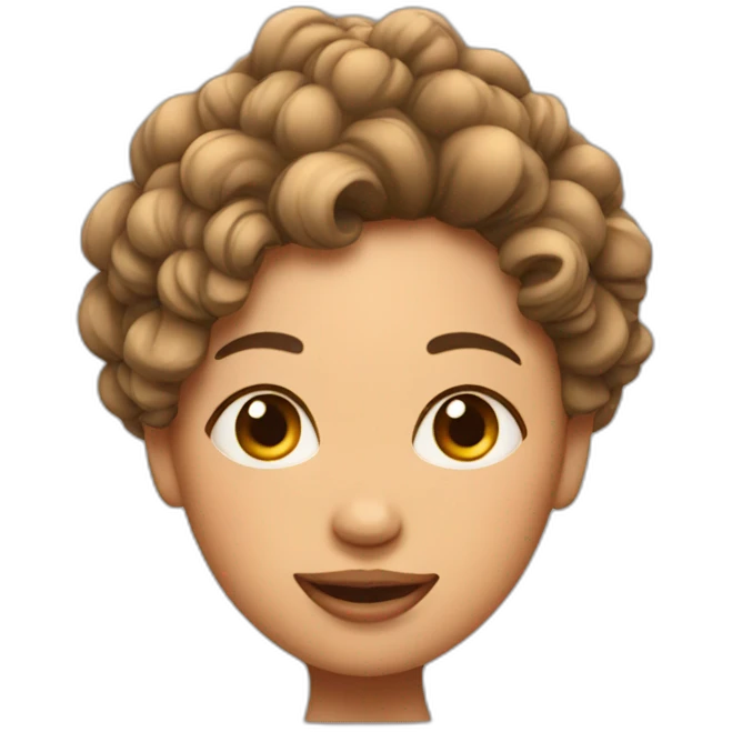 pregnant woman with funny hair emoji
