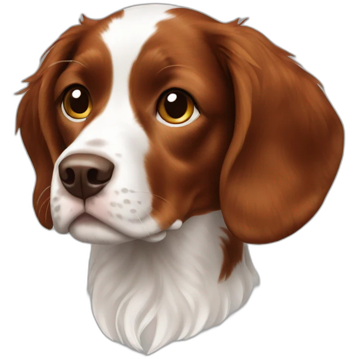 tricolor Brittany spaniel emoji