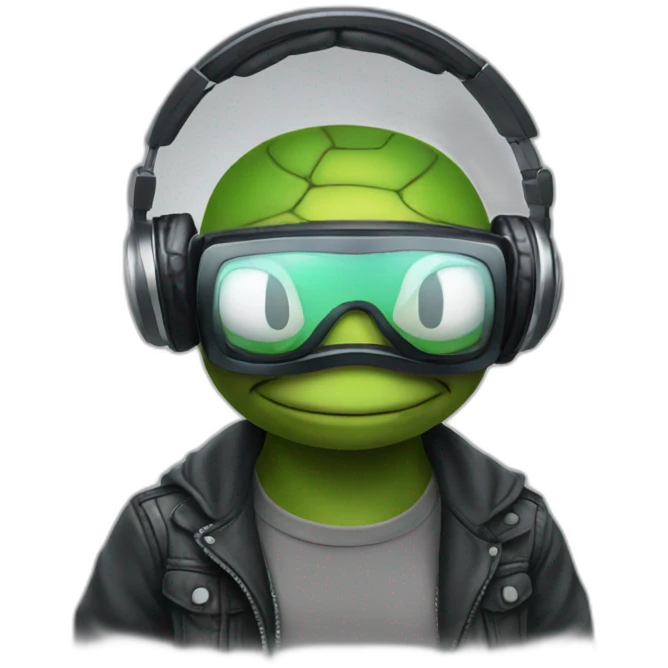 Dj turtle  emoji