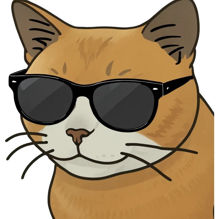 Cat with sunglasses emoji