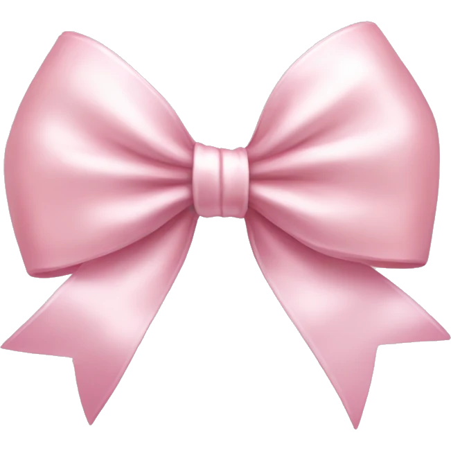Light pink shiny bow emoji