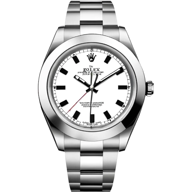 Rolex white and black watch emoji