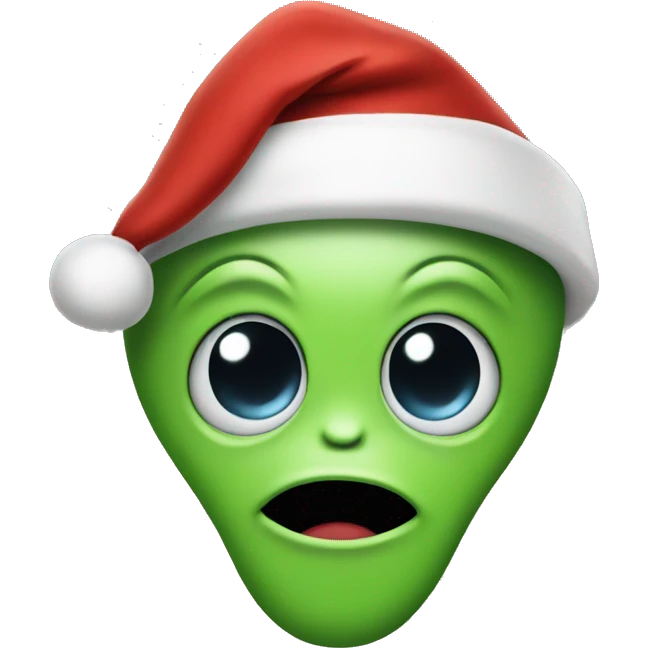 Alien in Santa hat  emoji