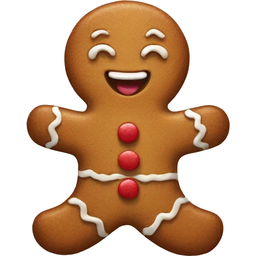 gingerbread man emoji