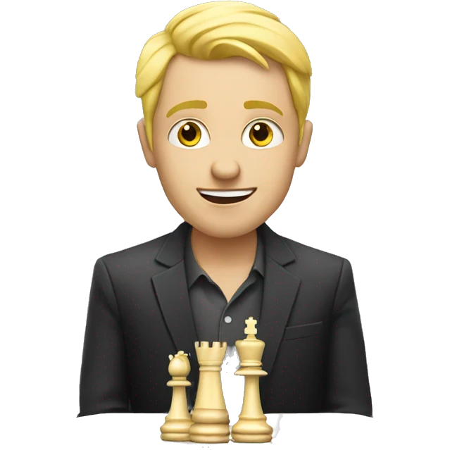 blonde guy playing chess emoji
