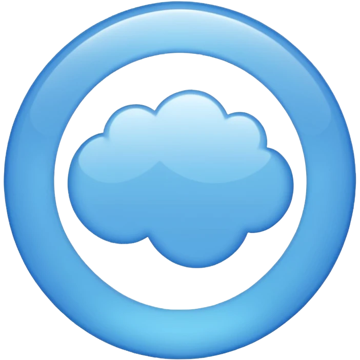 A sky-blue circle and a ☑️ emoji