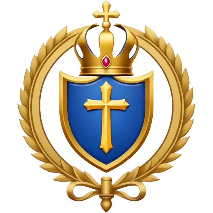 Bishop's emblem with a touch of dark blue emoji