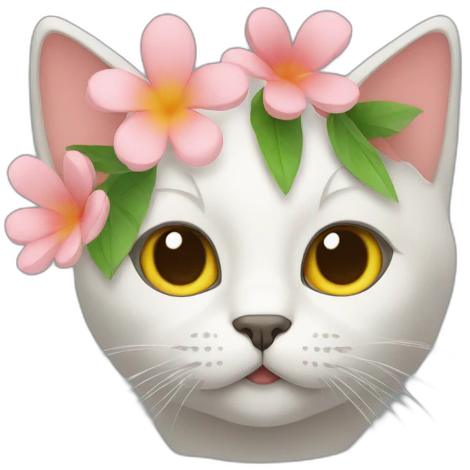 cat with flowers emoji