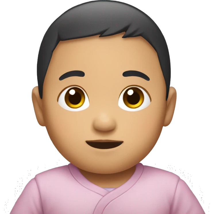 An  Asian  infant's  upper  body. emoji