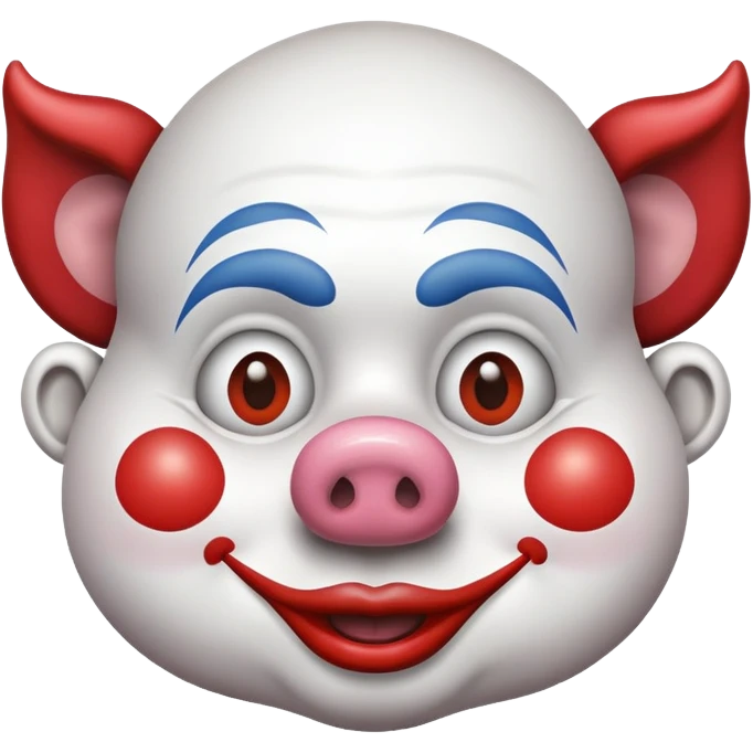 Clown with piggy nose emoji