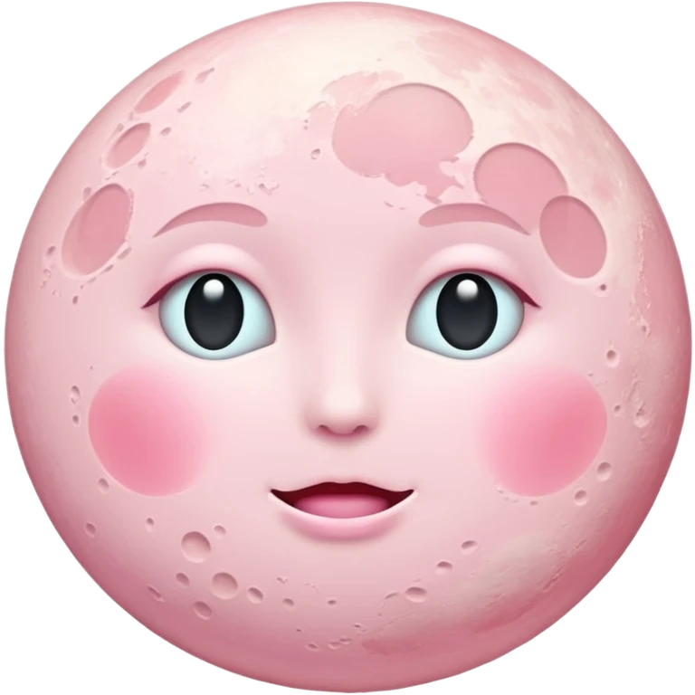 Light pink pink moon emoji