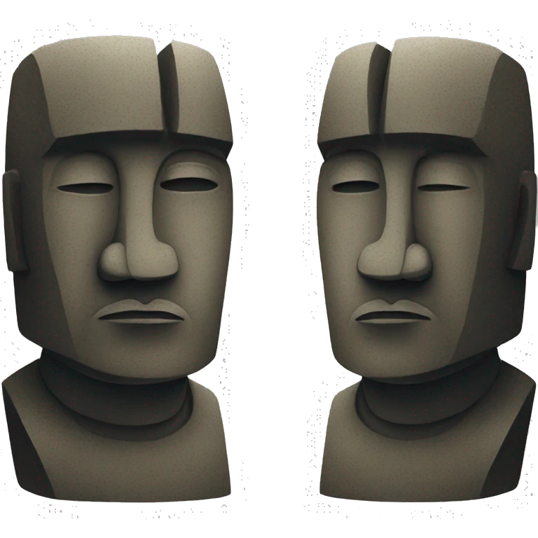 Sad moai emoji