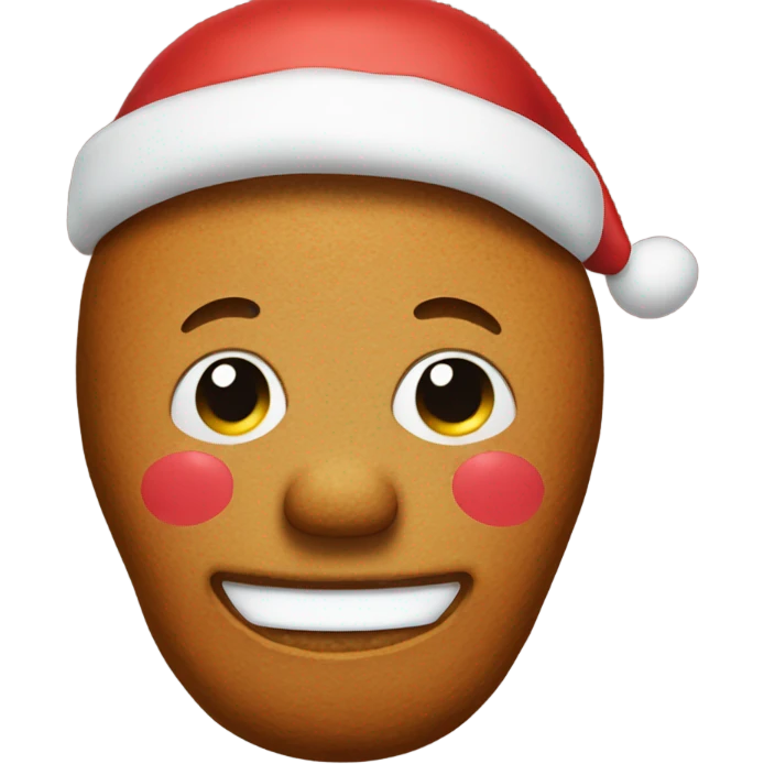 Gingerbread man wearing Make Christmas Great Again cap emoji