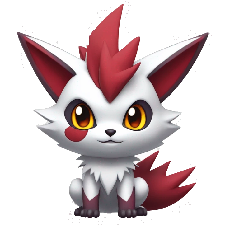 Anthro Cool Edgy Cute Chibi Shiny Zangoose-Zoroark-Fakemon-Pokémon Full Body Detailed High Quality emoji