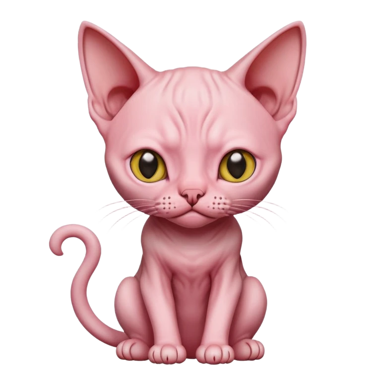 Hairless cat sitting emoji