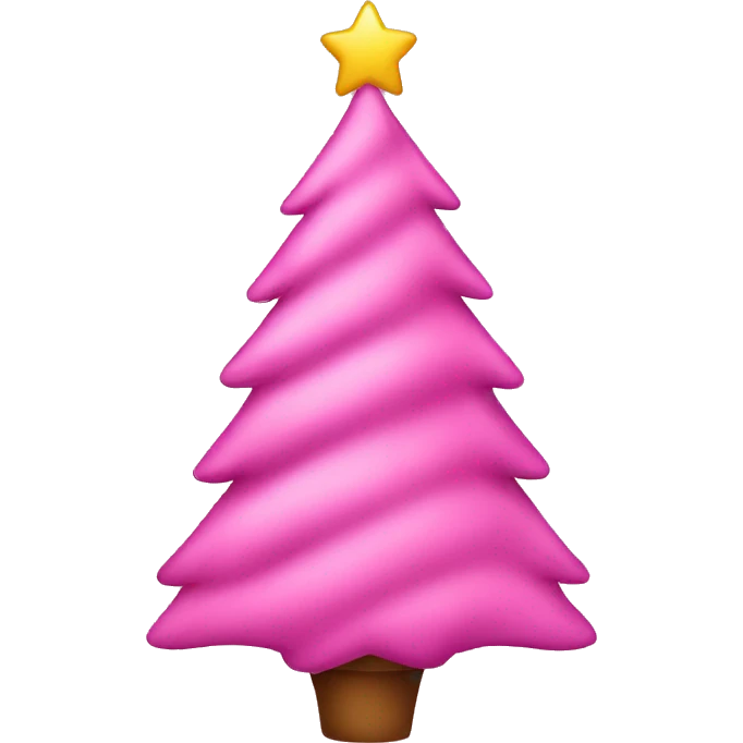 Pink Christmas tree  emoji
