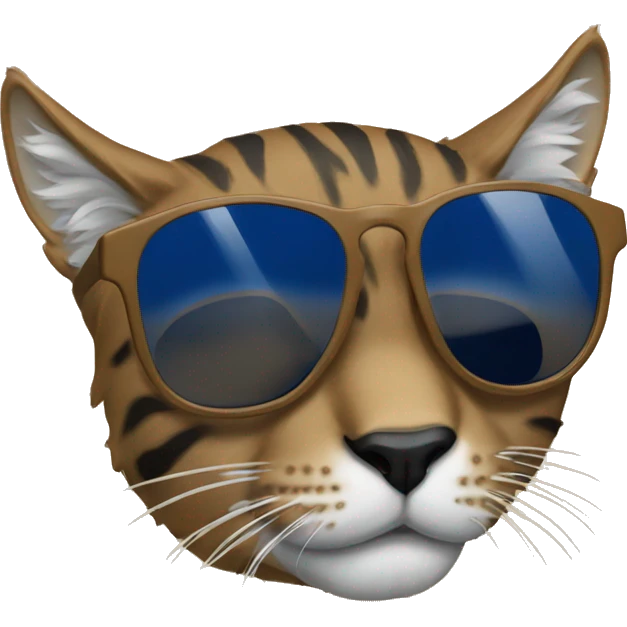 Kentucky wildcat with sunglasses emoji