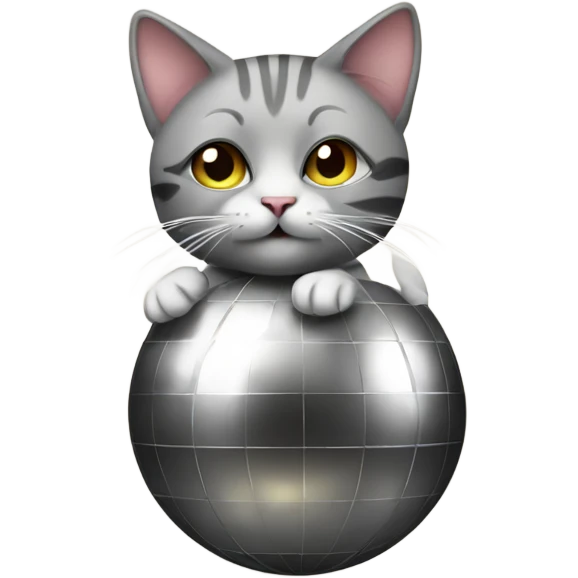 Cat with disco ball  emoji