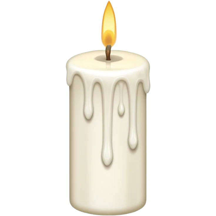 Thin and long Candle dripping wax as if someone is holding it emoji