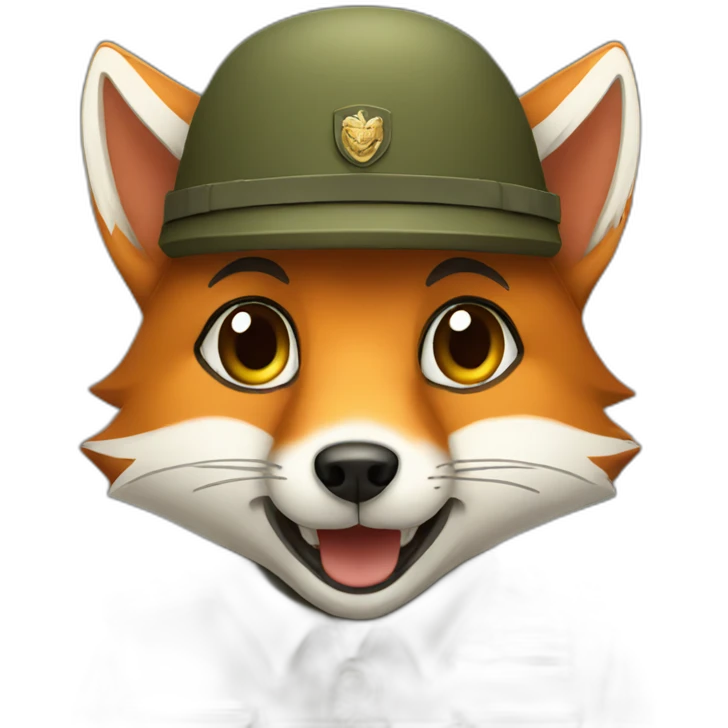 Military Fox emoji