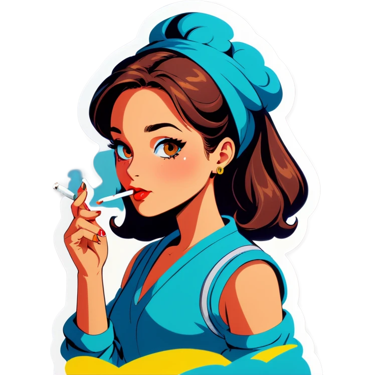 Girl smoking emoji