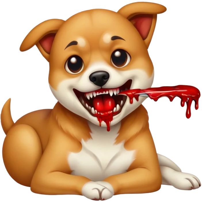 Dog eating a human  emoji