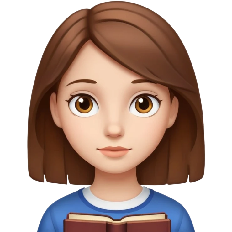 girl with books emoji