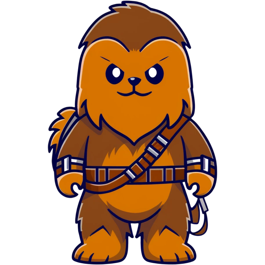 Chewbacca wookiee character with brown fur and bandolier emoji